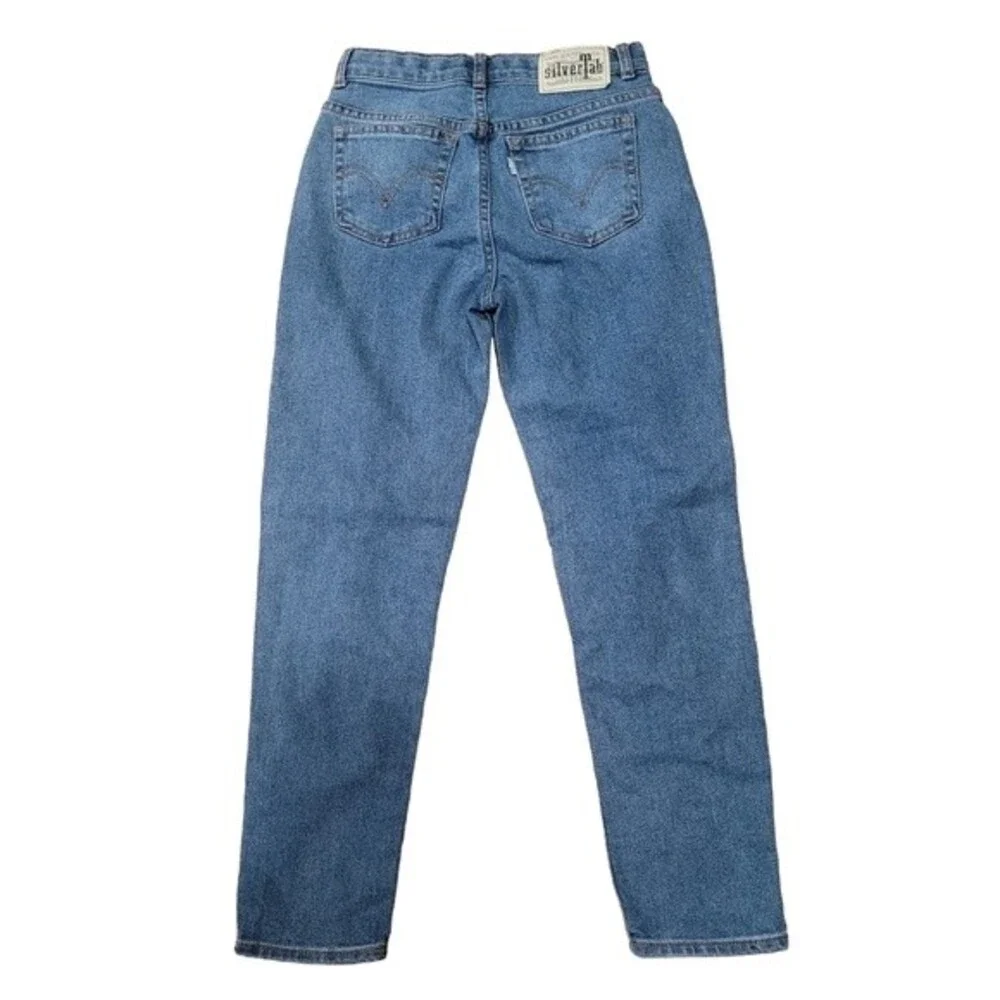 Levis Silver Tab‎ Girls Sz 10 REG Medium Wash Mini Mom Jeans
